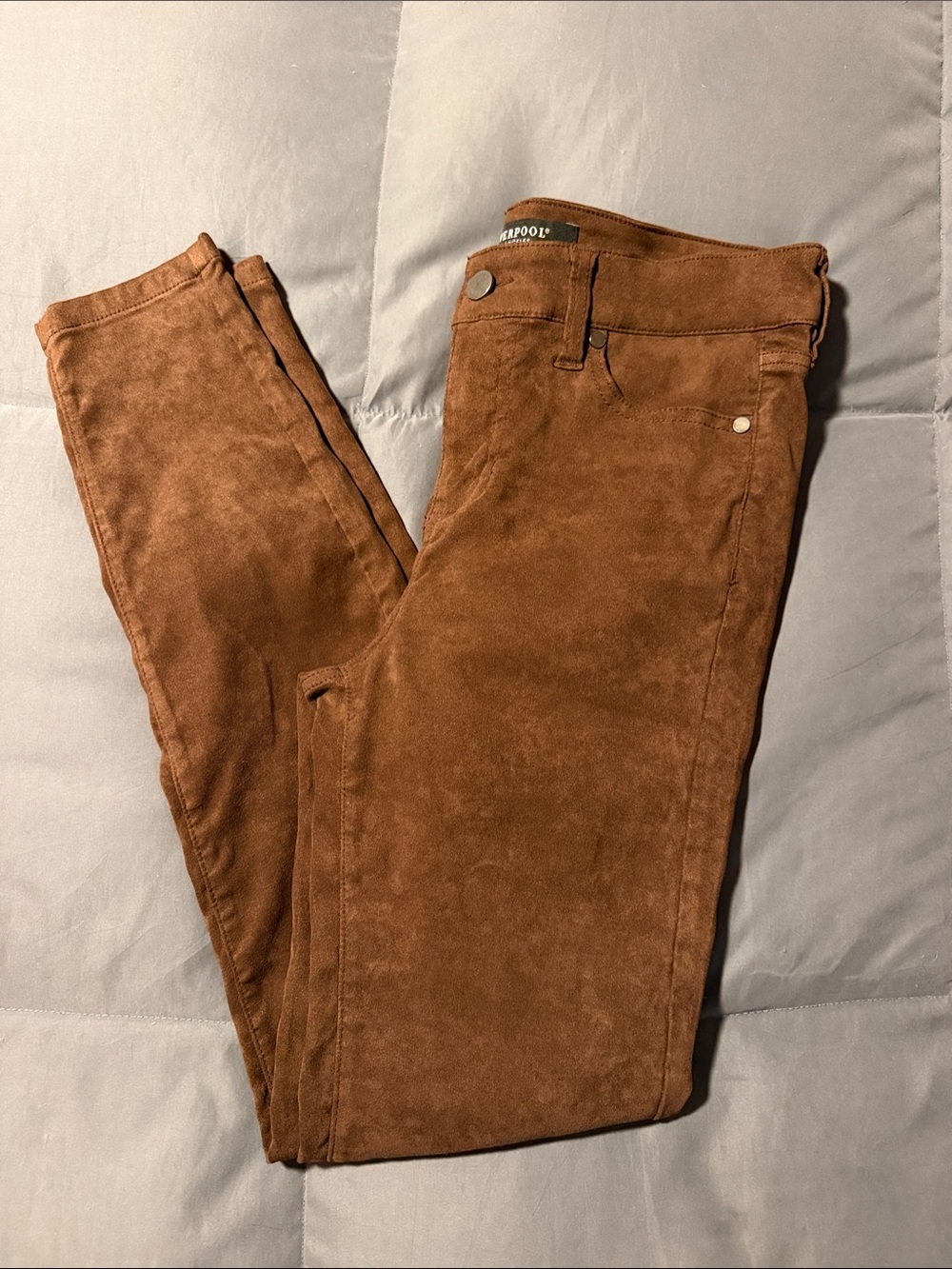 Liverpool Women’s Skinny Suede-Look Pants in Brown